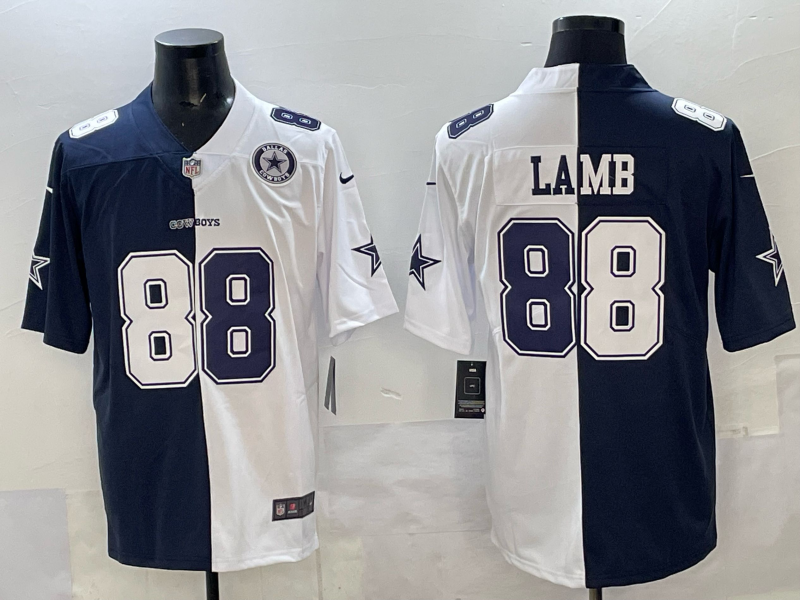 Men 2025 Dallas Cowboys 88 Lamb Blue white Nike Limited NFL Jersey 001